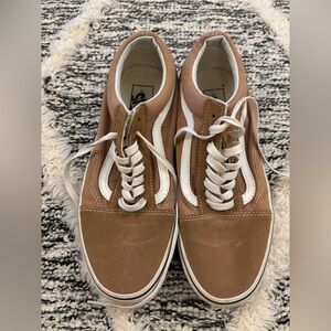 Vans Women’s Men’s Unisex Old Skool Tan and White Sneakers
